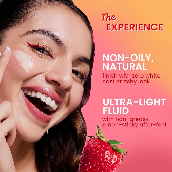 Generic Strawberry Dew Tinted Sunscreen SPF 50+ Pa++++ - | Protection Against UA/UB | Broad Spectrum, Water & Sweat resistant | For All Skin Types | 50ml - 01 Porcelain