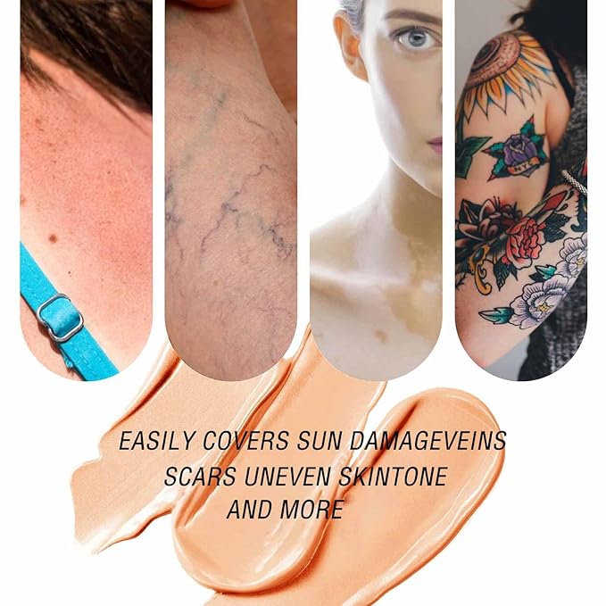 2 Pcs Body Lotion Coverage,Concealer Leg Cream,Tattoo Cover up Tape Moisturizer Leg Makeup Waterproof no Transfer Even Skin Tone Flawless Looking Leg and Body Makeup Foundation(Medium Golw#2 * 2)