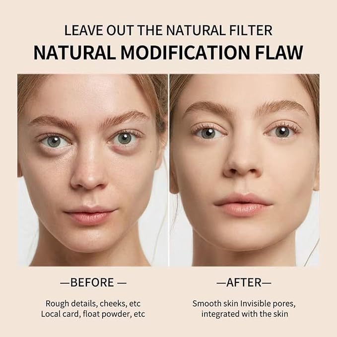 Air Cushion CC Cream Foundation Makeup, Avocado BB Cream for Mature Skin, Color Correcting CC Cream Long Lasting Waterproof Natural Full Coverage Foundation, Moisturizing Concealer (Ivory)