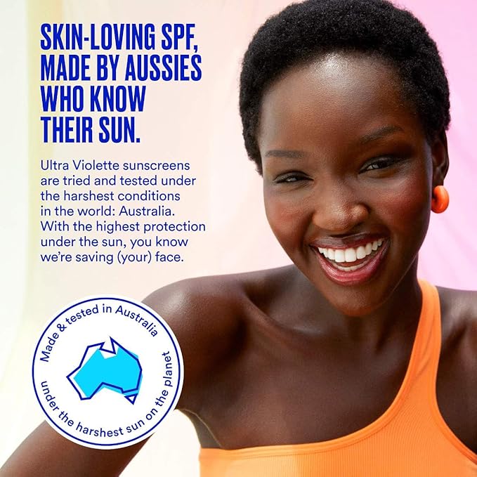 Ultra Violette Vibrant Screen SPF 50 Water Resistant Face and Body Sunscreen, Hydrating Lightweight Lotion, 3.38 oz / 100mL