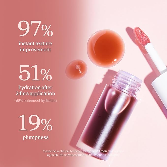 NOONI Korean Lip Oil - Appleginseng | Lip Stain, Long-Lasting, Moisturizing, Plumping, Revitalizing for Dry Lips, Waterproof, No Peel Off, Korean Lip Tint, Stocking Stuffers, Cute Things, 0.12 Fl Oz