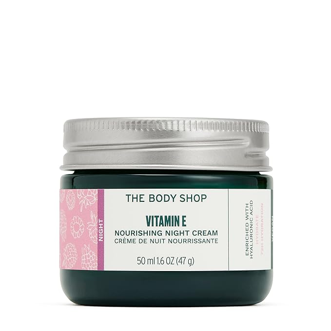 The Body Shop Vitamin E Night Cream – Fast Absorbing – Hydrates, Moisturizes and Protects – For All Skin Types – 1.67 oz