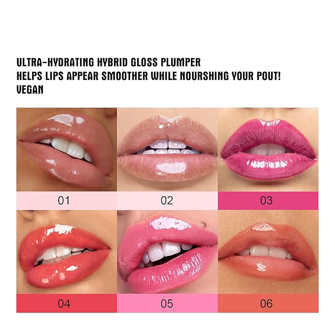 Plumping Lip Oil With Chili Extract - Fuller Lips Instantly! Ultra-Hydrating & Nourishing, Glossy Finish Lip Glow Oil, Lip Plumping Booster Plump, Smooth, and Define Your Lips Naturally (01 Pink)