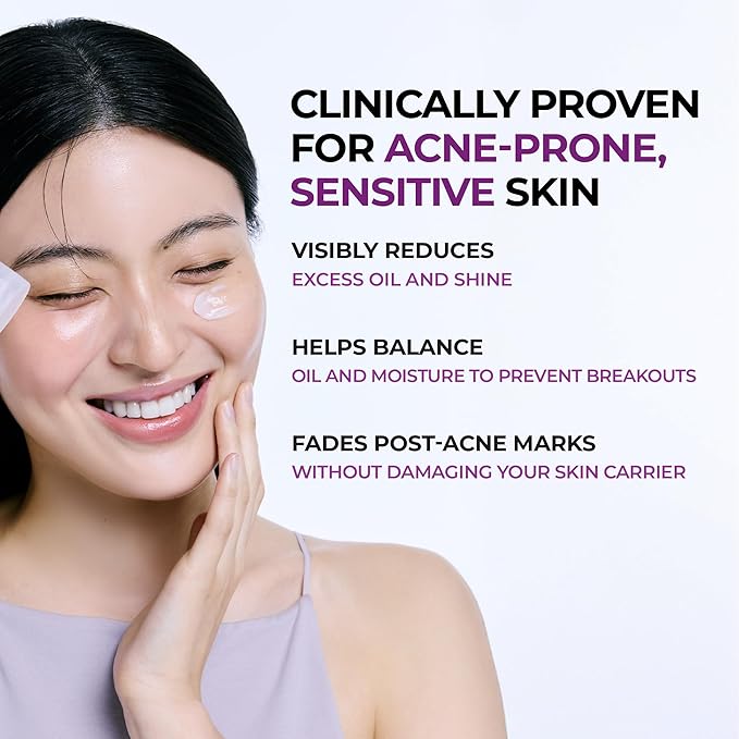 JUMISO Niacinamide 2+ Oil Control Cream - Korean Face Moisturizer for Oily Acne Prone Skin - Pore Minimizing, Sebum Balancing with Hyaluronic Acid, Tranexamic Acid, Galactomyces, 2.7 fl.oz