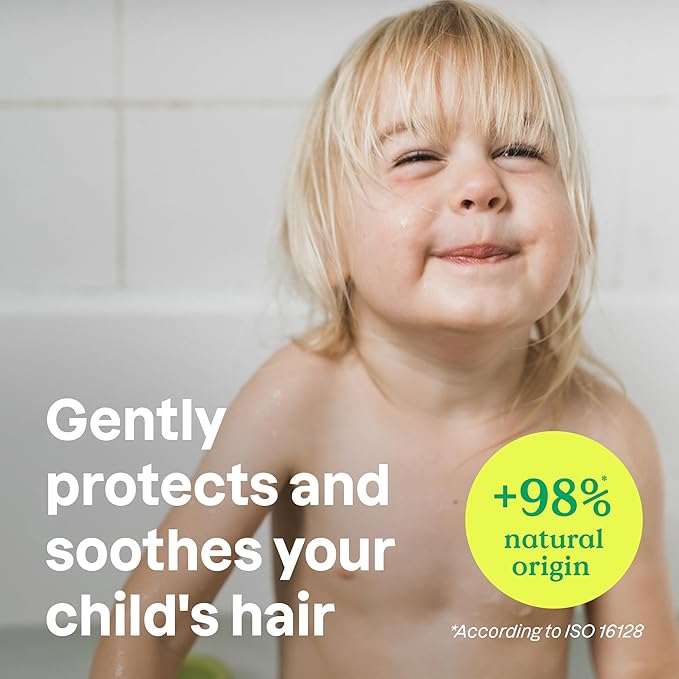 ATTITUDE Natural Conditioner for Kids, Hypoallergenic, Vegan, Plant- and Mineral-Based, Vegan and Cruelty-free, Vanilla and Pear, 8 Fl Oz (11115)