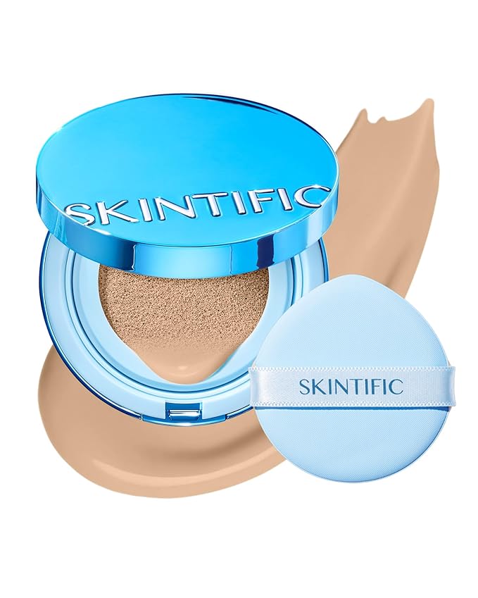 Velvet Matte Cushion Foundation Blue #02G Golden Ivory| Full Coverage,12H Oil Control,Ideal for Oily & Combination Skin,Waterproof,Long-Lasting, Lightweight, Hydrating,Transfer-Proof