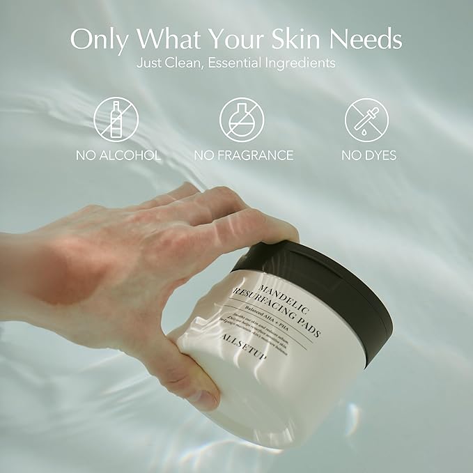 Mandelic Acid Toner Pads for Face, AHA + PHA Exfoliating Pads, Clinically Tested Oil Control & Pore Refining, Gentle Daily Resurfacing for Sensitive Skin, 70 Pads