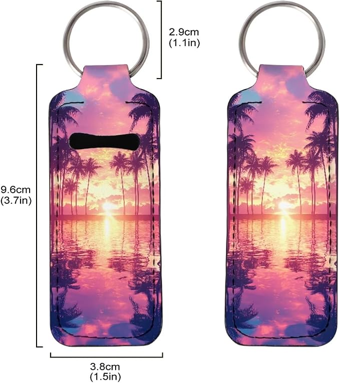 Pensura Chapstick Holder Keychain Fashion 5 Pcs Car Keychain Holder Portable Chapstick Holder Keep from Scratched and Dust