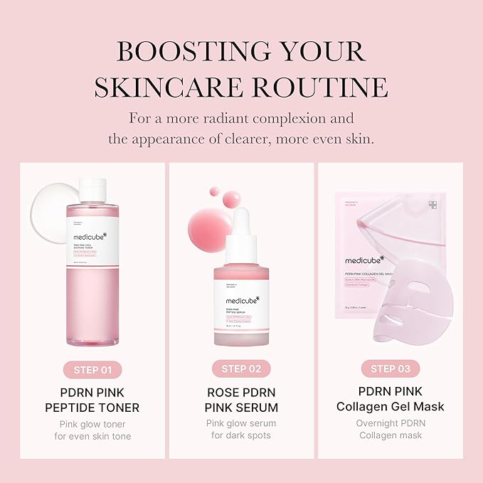 medicube PDRN Toner Rose PDRN Peptide Toner | Lightweight & Watery Type for Skin Boosting, Soothing and Calming, Uneven Skin Tone | with Rose, Peptide, Niacinamide | Korean Skincare, 8.45 fl.oz