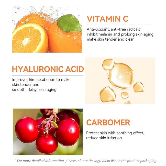 5X Vitamin C 20% Serum for Face with Hyaluronic & Amino Acids - Boost Skin Collagen, Hydrate & Plump Skin, Anti Aging & Wrinkle Facial Serum, All Skin Types, 30 ML / 1.0 Fl Oz (Vitamin C Serum)