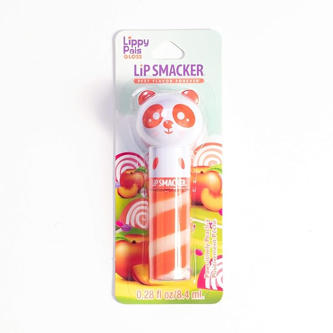 Lip Smacker Lippy pal swirl lip gloss, Panda - Paws-Itively Peachy, 0.14 Ounce (Pack of 2)