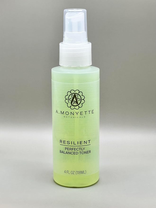 Perfectly Balanced Toner, Organic Willow Bark Extract, Alcohol-Free, 4 OZ, for Normal, Combination and Problem Skin, Gentle Exfoliant, Hydrating, Clarifying