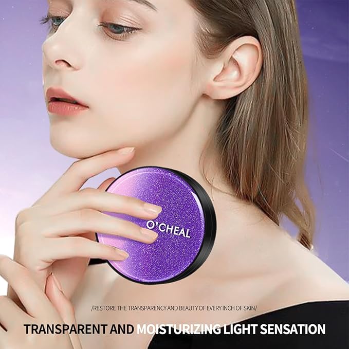 bb Cream, Flawless BB Cream Long Lasting No Makeup Removal, Long-Lasting CC Cream Concealer With Powder Puff, Even Skin Tone for All Skin Types, Natural Color (A)