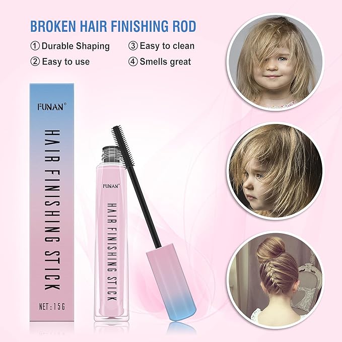 FUNAN Hair Feel Finishing Stick for Small Broken Hair, Stick, Gel Wax Women Naturally Refreshing