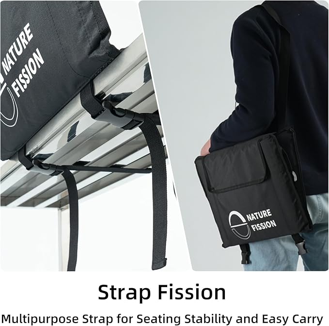 Stadium Seat with Back and Lumbar Support and Padded Cushion Foldable and Portable Perfect for Bleacher Chair in Sports Events and Camping Lawn Use