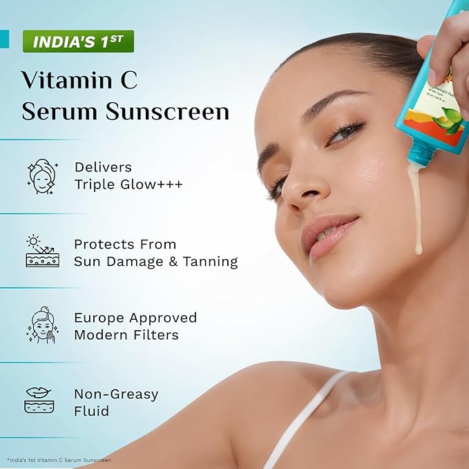 Pilgrim 5% Vitamin C Gel Sunscreen SPF 60 PA++++ | Ultra Light Broad Spectrum UVA UVB Protection with Kakadu Plum | Non Greasy Daily Face Sunscreen for All Skin Types | 1.52 Fl Oz (45ml)