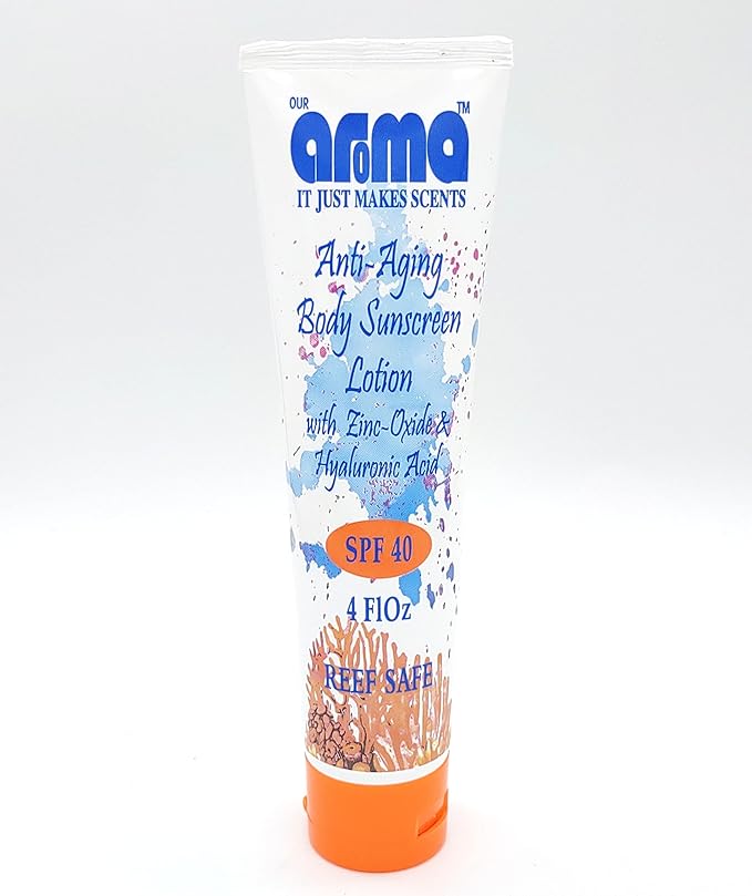 Our Aroma Anti-Aging Body Sunscreen with Zinc Oxide- 4 Fluid Ounce