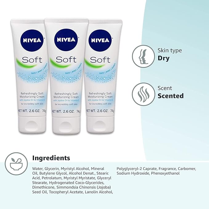 Soft Body Creme, 2.6 oz, 2 pk