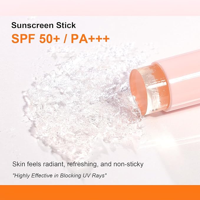DAGEDA Watermelon Sunstick, Sunscreen Stick SPF 50, Transparent Lightweight Texture, Sweat and Water Resistant Roll On Sunscreen for Face and Body