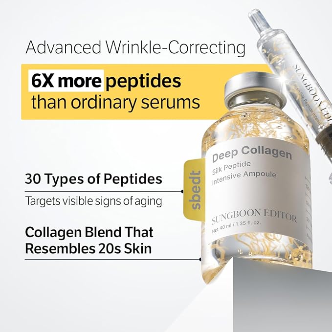 SUNGBOON EDITOR Smooth & firm-looking-looking/Plump-looking First Step DUO l Deep Collagen Silk Peptide Intensive firm-looking-looking/Plump-looking Ampoule & Silk Peptide EGF facial Toner l Korea