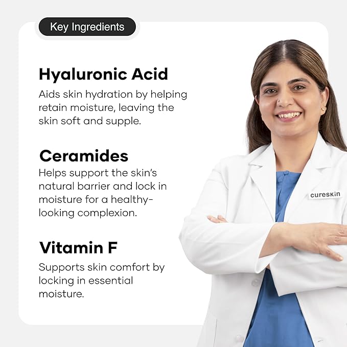 Cureskin Ceramide Moisturizer SPF 40 PA+++ Skin Barrier Repair Face Moisturizer for Men and Women | Hyaluronic Acid Moisturizer for Face | Anti Aging Cream for Women and Men, 1.76 Ounce (Pack of 2)