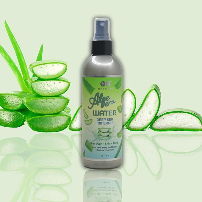 On Natural Aloe Vera Deep Sea Mineral Facial and Hair Mist, 8oz Facial and Hair Mist