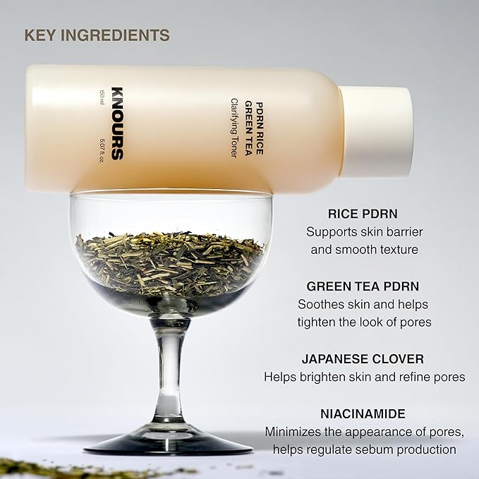 PDRN Rice & Green Tea Clarifying Toner with Rice PDRN, Green Tea PDRN & Niacinamide for Smooth, Hydrated, Refreshed Skin 150ml
