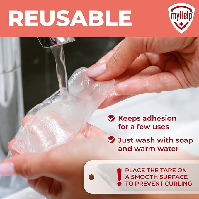Medical Grade Silicone Scar Sheets - Transparent - 6pk (7”x1.6”) - Visible Difference on C-Section Scars - Reusable Silicone Sheets for Scars - Easy to Use C Section Scar Silicone Strips