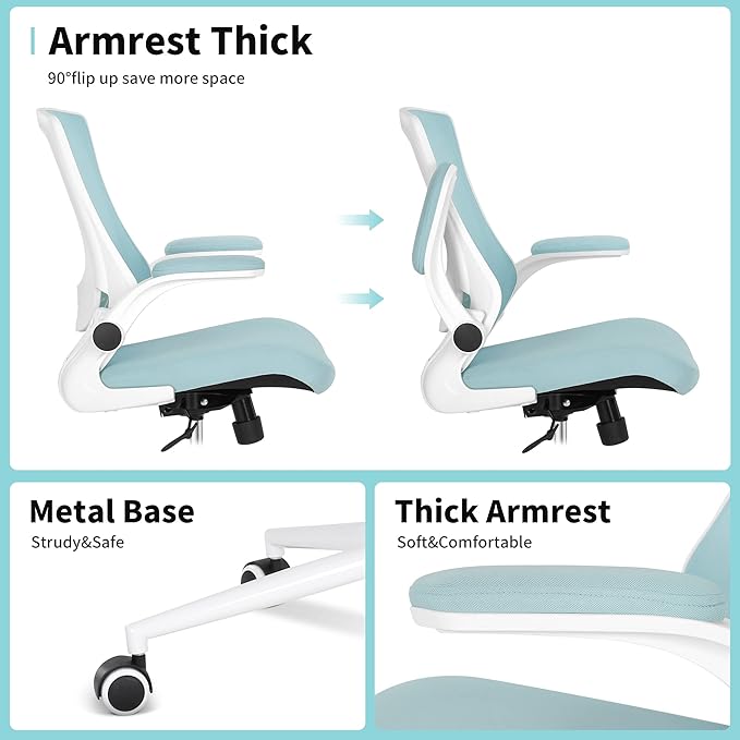 Misolant Tall Office Chair, Drafting Chair for Standing Desk, High Office Chair with Adjustable Lumbar Support, Flip-up Arm and Footrest Ring, Tall Drafting Chair for Bar Height Desk