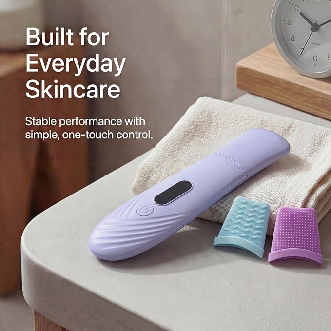 Skin Scrubber Face Spatula, Blackhead Remover Tool for Facial Deep Cleansing, Face Spatula Pore Cleaner with 4 Modes, Whitehead Remover, Blackhead Extractor, Face Scrubber (Purple)