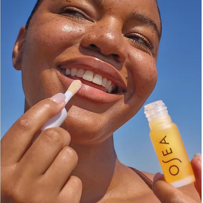 OSEA Hyaluronic Lip Oil Booster – Clean Beauty Lip Oil for Plump, Glossy, Hydrated Lips – Nourishing Seaweed & Meadowfoam Oil – Vegan, Non-Sticky, High-Shine Finish | Hydrates, Plumps, Smooths