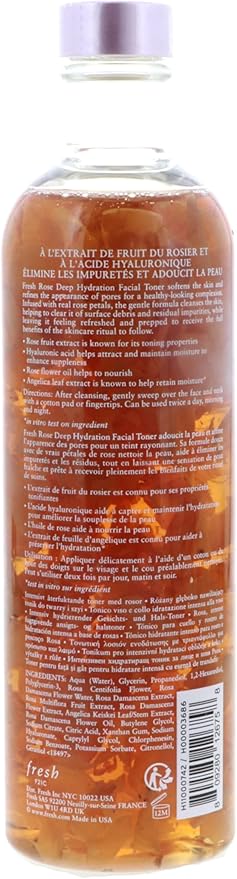 Fresh Rose Deep Hydration Facial Toner 8.4 oz/ 250 mL