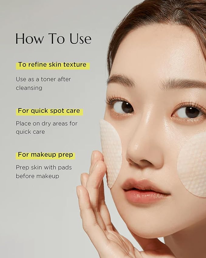 CHICHO Dill Light Toner Pads (80 Pads) – Jumbo 7cm OEKO-TEX Standard 100 Class I 100% Cotton Dual-Sided Pads for Rough Texture & Makeup Prep – 82.9% Dill Extract, Face Exfoliating and Moisturizing