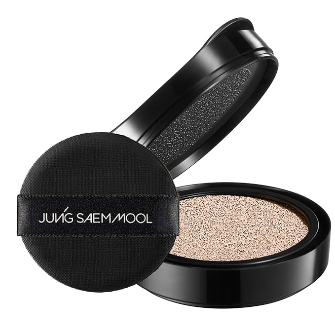 JUNG SAEM MOOL Essential Skin Nuder Cushion Refill | Natural Finish, Buildable Coverage Cushion Foundation by Korean Makeup Artist (Refill Only, 0.49 Fl Oz, SPF 50), 06 Pink Light