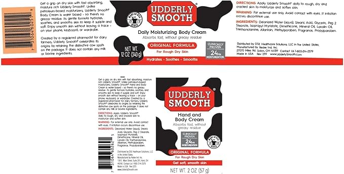 UDDERLY SMOOTH NonGreasy Hand and Body Moisturizer Cream Bundle 1 Kit, 3 Count