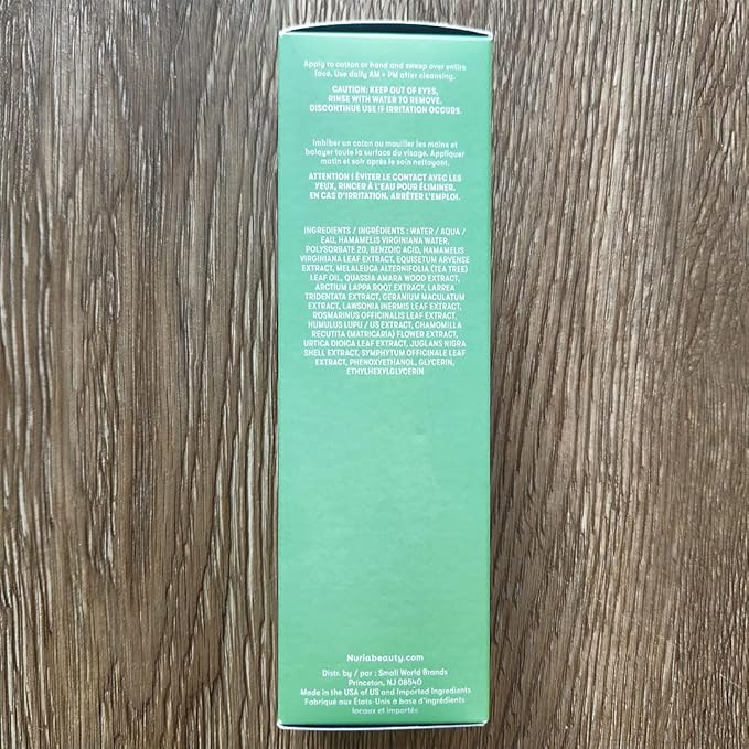 Nuria - Rescue Skin Toner for Face Pore Minimizer, Tea Tree Toner with Pure Witch Hazel Extract, Horsetail and Rosemary, 180mL/6.1 fl oz