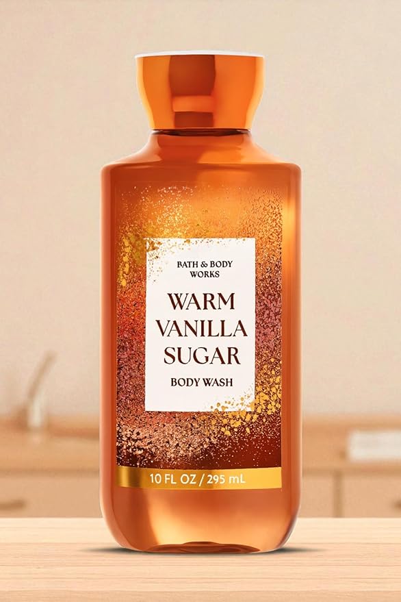 Bath & Body Works Warm Vanilla Sugar Body Wash – 3 Pack – 10 fl oz Each – Shea & Vitamin E – Vanilla, White Orchid & Sandalwood Scent