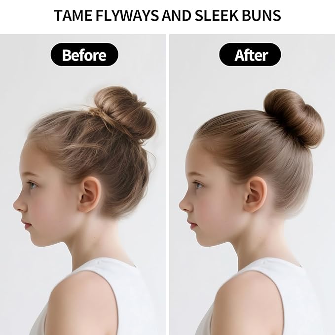 Hair Wax Stick & Slick Back Hair Brush for Tame Flyaways, Frizz, Sleek Ponytails, Buns | Pomade/Balm/Gel Stick for Woman, Styling Accessories for Girls