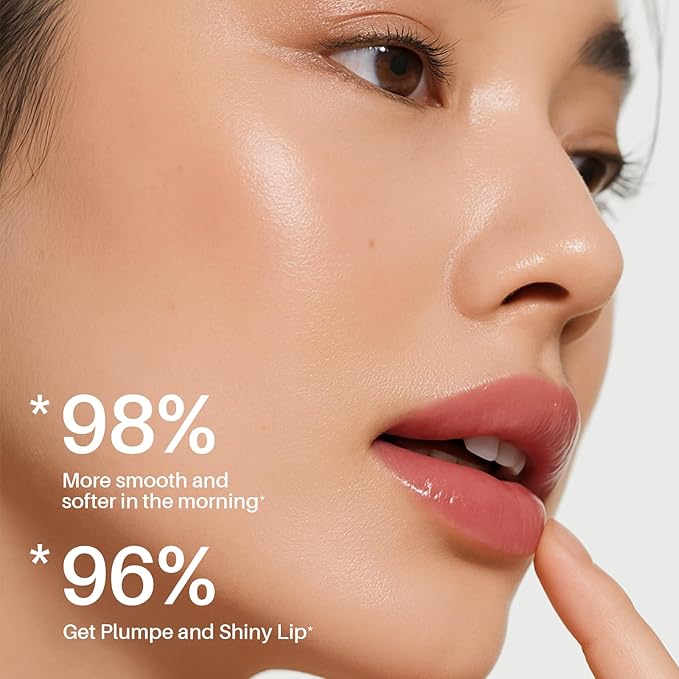 Lip Glowy Balm Cherry Blossom, Lip Gloss enriched with Shea Butter, Wolfberry Extract & Hyaluronic Acid Complex for Plumping Finish - Light Weight Travel Size for Men and Women