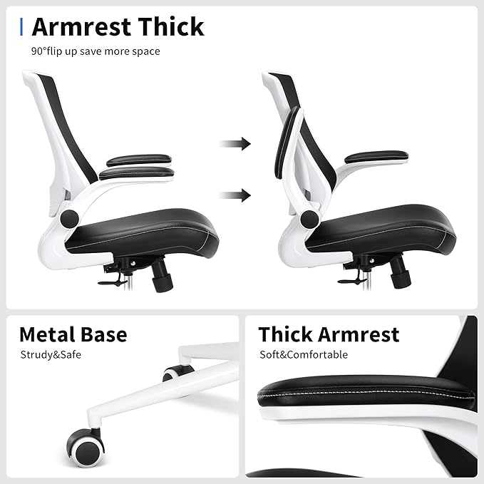 Misolant Drafting Chair, Tall Office Chair for Standing Desk, High Office Chair with Adjustable Lumbar Support and Footrest Ring, Standing Desk Chairs Adjustable Height