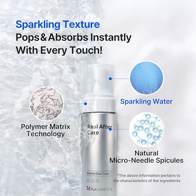 idplacosmetics Real After Care Bubble Glow Toner 5.07 fl.oz (150 ml) — Micro-Bubble with 42% Rice Bran Water & Gentle AHA/PHA/LHA Exfoliation Hydrating Korean Toner for Smoother Look