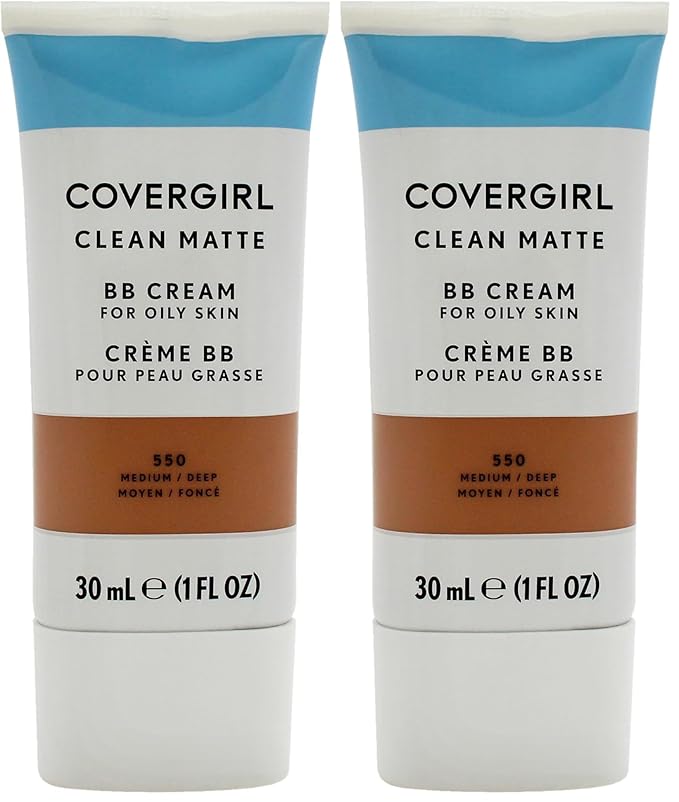 COVERGIRL - Clean Matte BB Cream, Oil-Free, Long-Lasting, Sensitive Skin, Lightweight, 100% Cruelty-Free (Pack of 2)