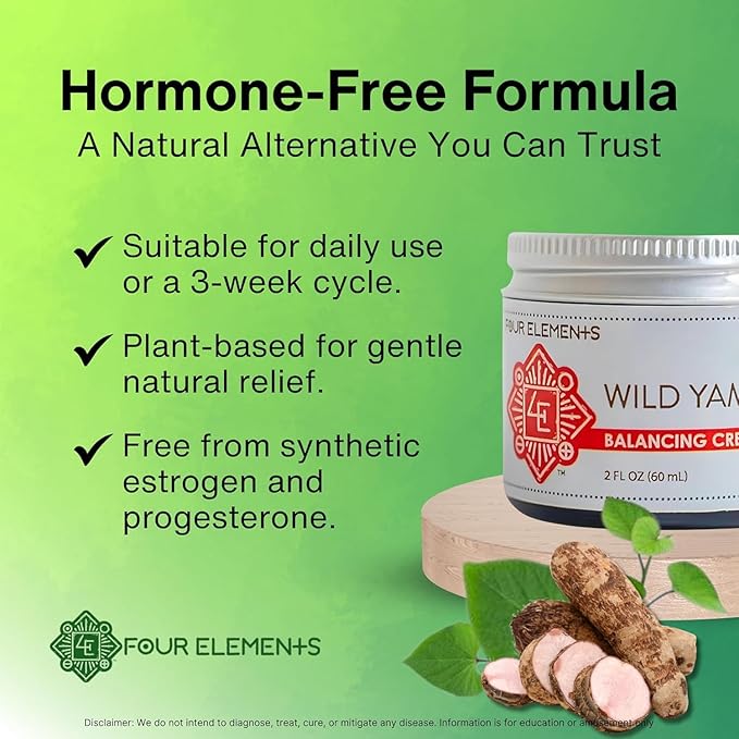 Wild Yam Balancing Cream, 2 x 2 Oz | Award Winning Herbal Cream with Yam Root, Black Cohosh, Red Clover - 2023 International Herb Symposium | USA Made Cruelty free Blend For All Skin Types