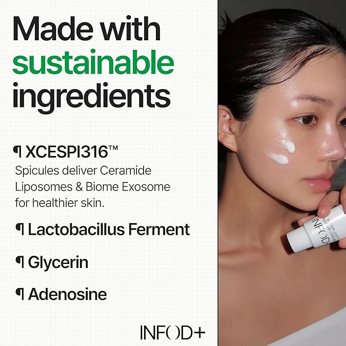 INFODPLUS Korean Skin Care Sensitive Face Cream, Lightweight Moisturizer with Ceramides & Panthenol, Skin Barrier Support & Deep Hydration, Low pH Daily Cream for AM/PM Use, 50ml