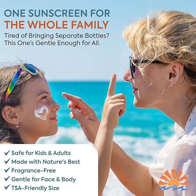 Beef Tallow Sunscreen with Zinc Oxide: Natural Non-Toxic SPF 50 Tallow Sunblock Cream for Face & Body - with 10 Food-Grade Botanical Extracts (SPF 50 (Pack of 2))