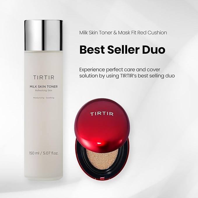 TIRTIR Milk Skin Toner 5.07 fl.oz. + Mask Fit Red Cushion #23N Sand