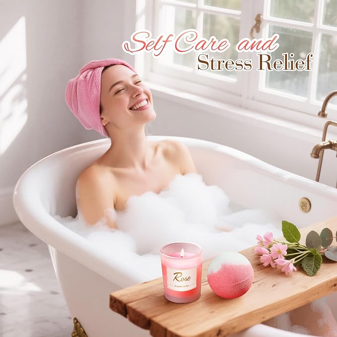 Bestie Gifts for Women: Eletorot BEST-TEA Friendship Gift for Best Friend Female, Pink Spa Relaxation Baskets Set, Galentines, Valentines, Mothers Day, Birthday, Christmas, Funny BFF Present
