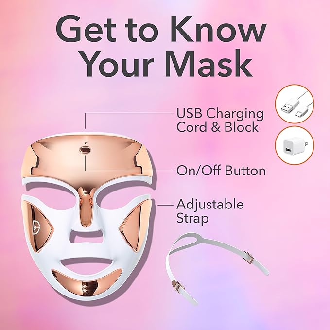Dr. Dennis Gross DRx SpectraLite FaceWare Pro – LED Face Mask for Skin Rejuvenation with Dual Red & Blue Light Therapy, FSA HSA Eligible
