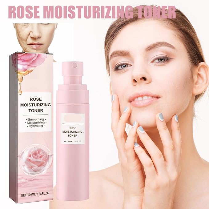 Rose Water Hydrating Spray - Deep Moisturizing Toner For Dry Rough Skin, Shrink Pores & Balance Oil(2PCS)