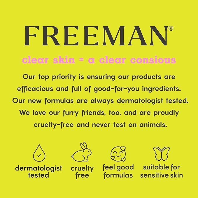 Freeman Exotic Blends French Pink Clay Peel-Off Face Mask, Pore Clearing Facial Mask, Detoxifies & Removes Impurities, Clean Skincare, For Normal & Combination Skin, 6 fl. oz./175 ml. Tube